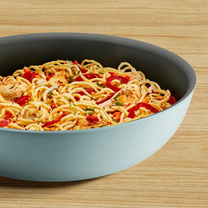 Сковорода ВОК Tefal Halo EUCALYPTUS, 26см, алюміній, бакеліт, сірий
