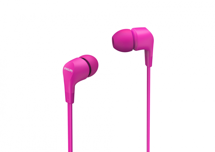 Навушники In-ear Philips TAE1105 3.5 mini-jack, Mic, Рожевий