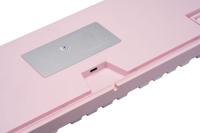 Клавіатура механічна Varmilo VEM87 Dreams On Board 87Key, EC V2 Jasmine, USB-A, EN/UKR, White Led, рожевий