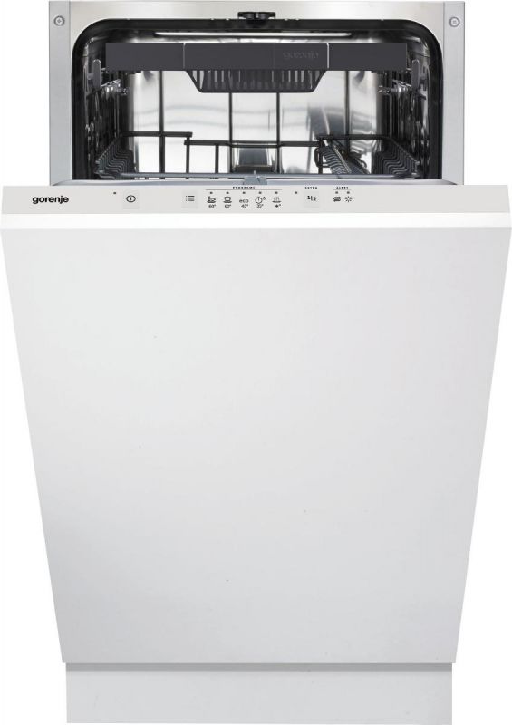 Посудомийна машина Gorenje вбудовувана, 11компл., E, 45см, 3й кошик, білий