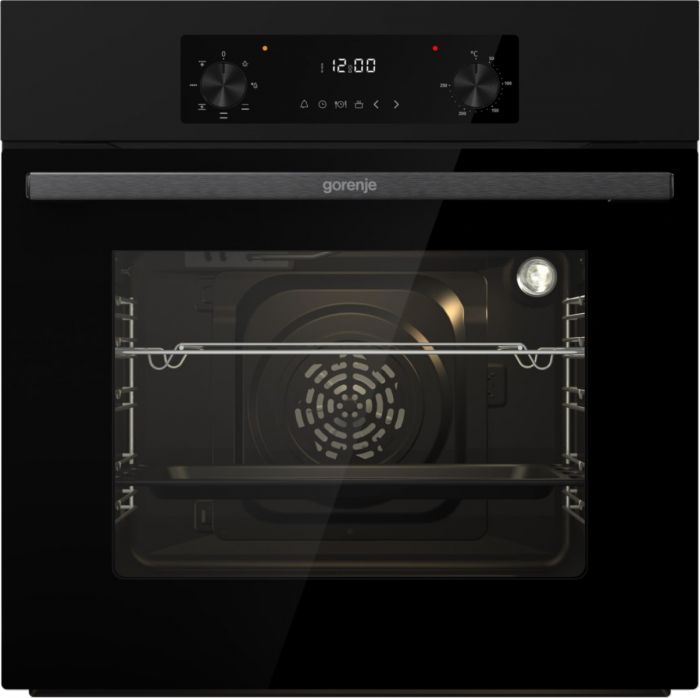 Духова шафа Gorenje електрична, 61л, A+, дисплей, конвекція, чорний 