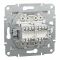 Розетка подвійна комп'ютерна RJ45 Schneider Electric, Asfora (білий, без рамки)