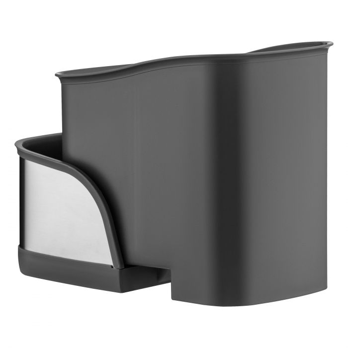 Органайзер для щіток ARDESTO Minimalism, 15х10х13.5см, пластик, нержавіюча сталь, сірий