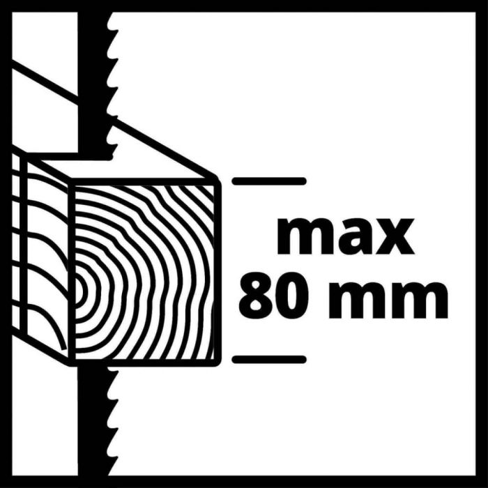 Пила стрічкова Einhell TC-SB 200/1, 250 Вт, 1400 об/хв, 900 м/хв, стіл 305x305 мм, виліт 200 мм, 15.8 кг
