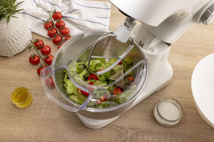 Кухонна машина Gorenje 800Вт, чаша-метал, корпус-пластик, насадок-3, білий