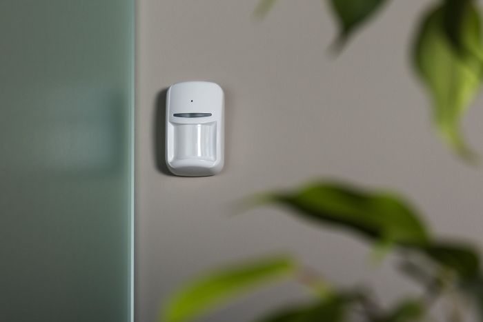 Датчик руху та розбиття скла типу "штора" U-Prox PIR Combi VB White, бездротовий, білий