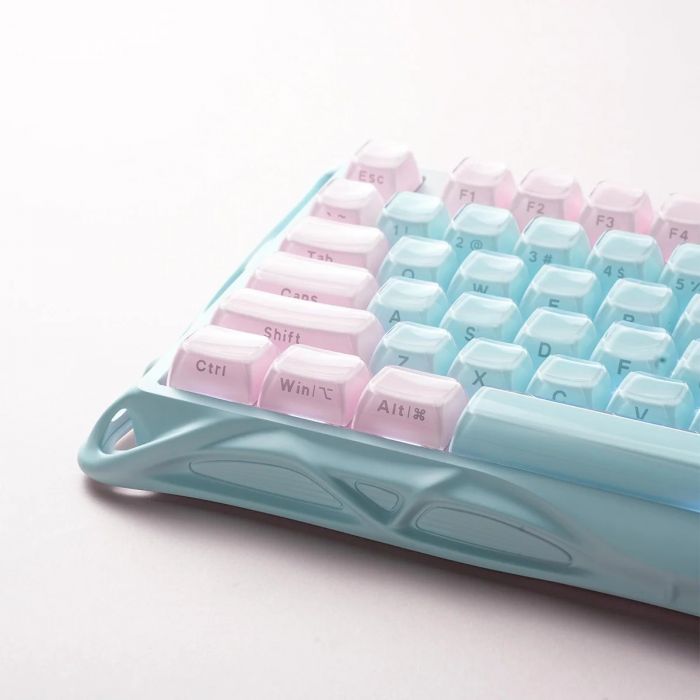 Клавіатура механічна GravaStar Mercury K1 Lite 80keys, GravaStar x BSUN Grey, BT/WL/USB, Aurora Mist