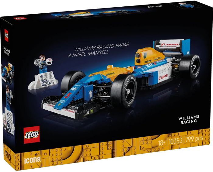 Конструктор LEGO Icons Williams Racing FW14B і Найджел Менселл