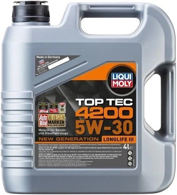 Олива моторна Liqui Moly Top Tec 4200 5W-30 4л (LIM3715)