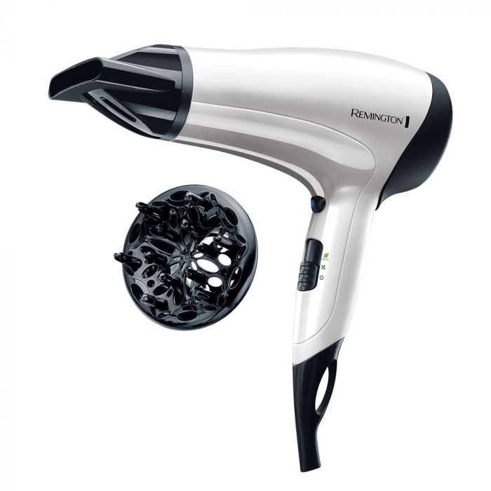 Фен Remington Power Volume 2000, 2000Вт, 3 режими, дифузор,турмалінова іоніз-я, хол. обдув, білий