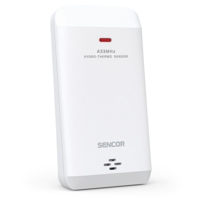 Метеостанція Sencor, внутр/зовн вимірювання, від мережі/CR2032х1+ААх2, темп-ра, вологість, час, прогноз погоди, чорний