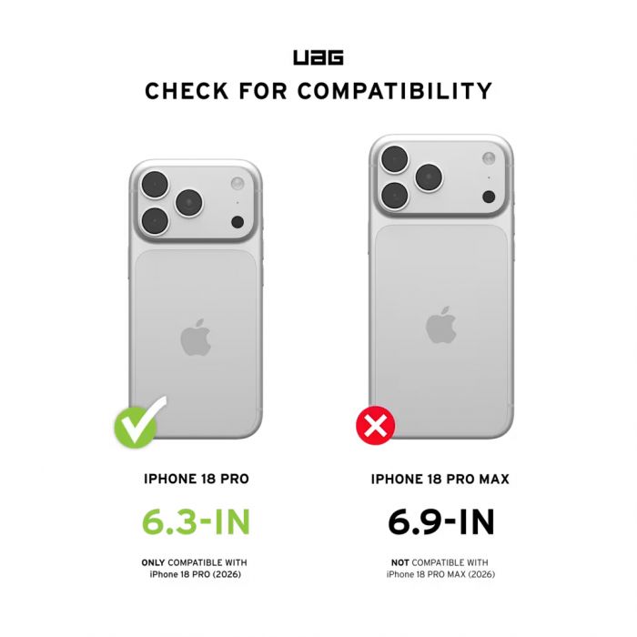 Чохол UAG для iPhone 18 Pro, Plyo LT Magsafe, Ice/Smoke