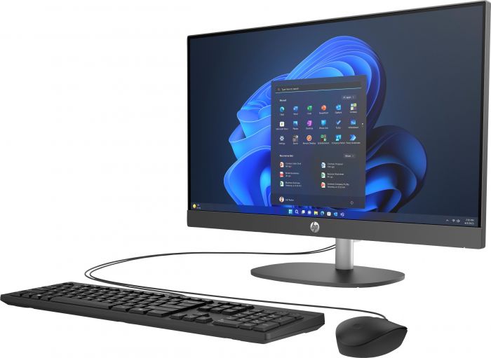 Комп'ютер персональний моноблок HP 240-G10 23.8" FHD IPS AG, Intel i7-1355U, 16GB, F512GB, UMA, WiFi, кл+м, 2р, DOS, чорний