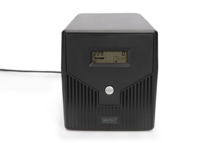 Джерело безперебійного живлення DIGITUS 1000VA/600W, LCD, RJ45, RS232, USB, 4xSchuko