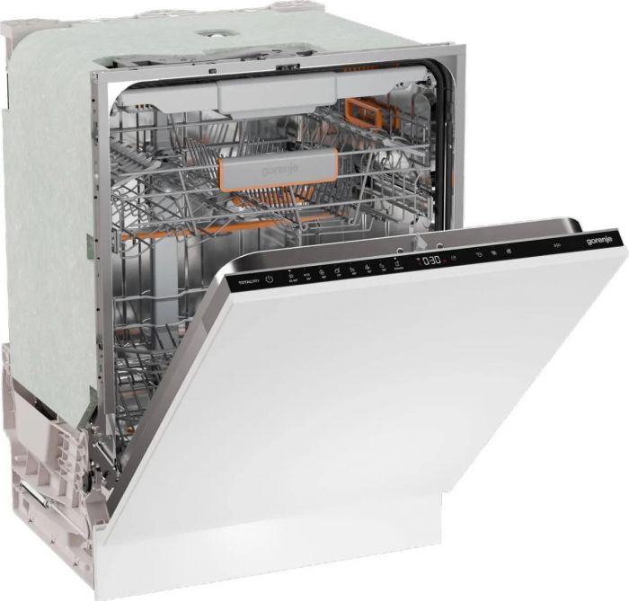 Посудомийна машина Gorenje вбудовувана, 16компл., C, 60см, інвертор,Wi-Fi, сенсорн.упр, 3и кошики, білий