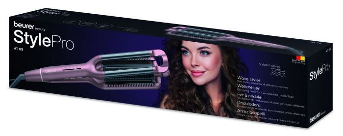 Плойка Beurer для хвиль, 120Вт 160–210 °C,  кераміка, Soft Touch, рожевий