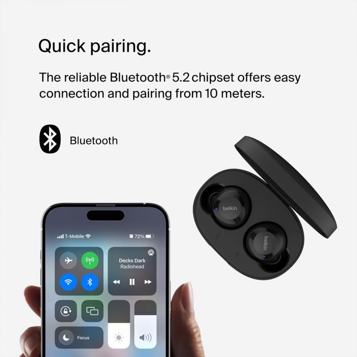 Навушники TWS Belkin Soundform Bolt True Wireless, чорний