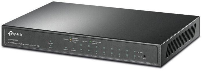 Комутатор TP-LINK TL-SG1210MPE 10xGE (8xPoE), 1xSFP, 123Вт, WebSmart