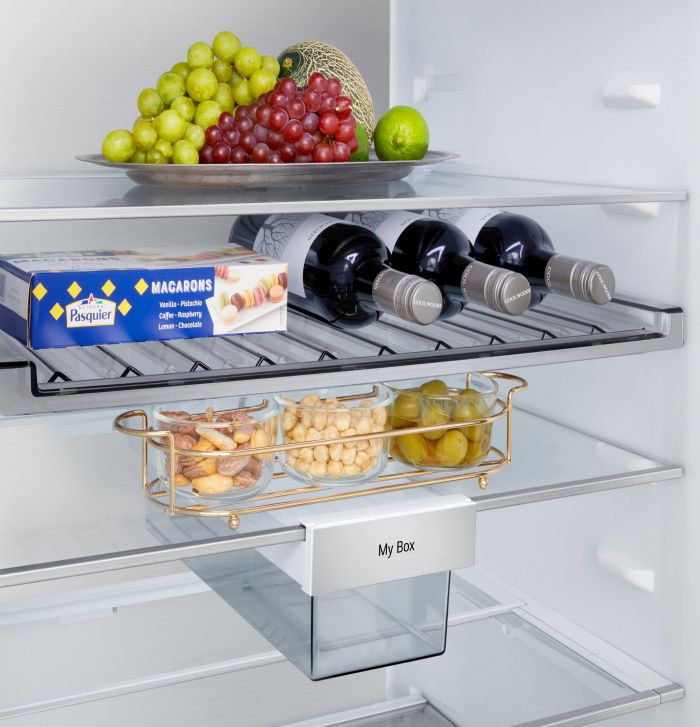 Холодильник LG з нижн. мороз., 203x60х68, холод.відд.-262л, мороз.відд.-113л, 2дв., E, NF, інв., диспл зовн., Fresh Сonverter, Metal Fresh, сріблястий