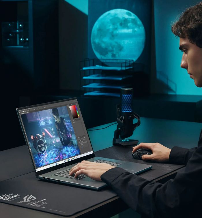 Ноутбук ASUS ROG Zephyrus G16 GU606AR-TB064W 16" WQXGA OLED, Intel Ultra 9 386H, 32GB, F1TB, NVD5070Ti-12, Win11, Сірий