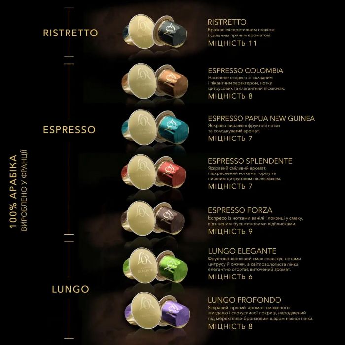 Кава L`OR капсули  Lungo Elegante, 100% арабіка, 10шт, Nespresso