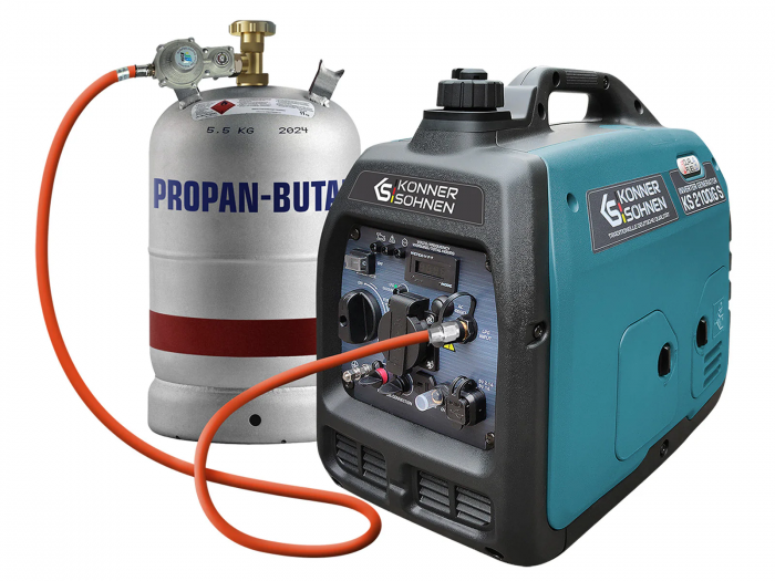 Генератор газобензиновий інверторний Konner&Sohnen KS 2100IGS LPG, 230В, 2.0кВт, ручний стартер, 19кг