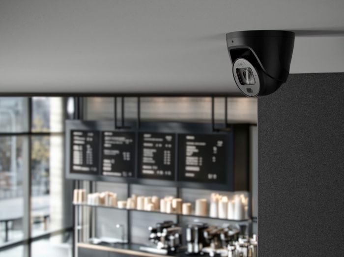 IP-камера дротова Ajax TurretCam HLVF 5 MP Black, 2.8–12 мм, PoE, True WDR, IP67, ІЧ 60 м, LED 40 м, аудіо, кут огляду 31° до 111°, вулична, чорна, 126280.197.BL1