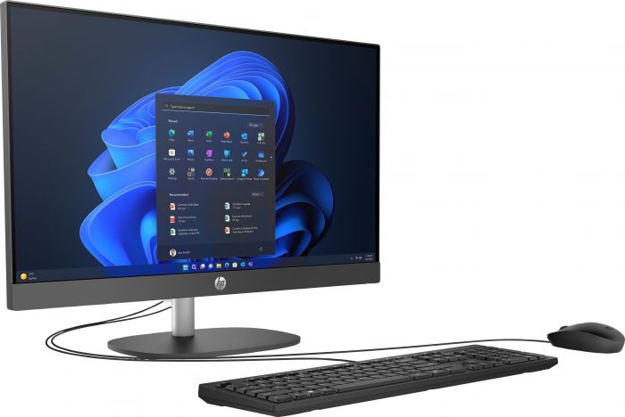 Комп'ютер персональний моноблок HP 240-G10 23.8" FHD IPS AG, Intel i5-1335U, 16GB, F256GB, UMA, WiFi, кл+м, 3р, DOS, чорний
