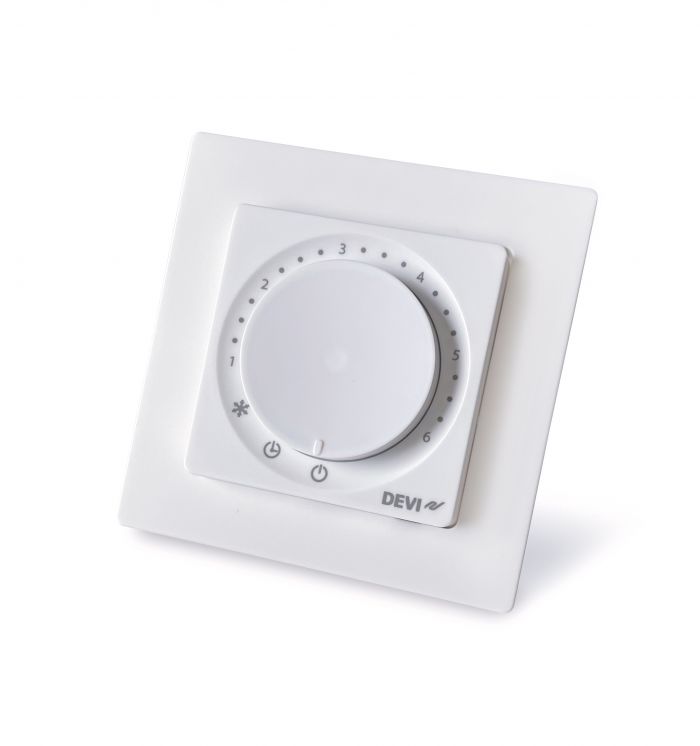Терморегулятор Devi Devireg Basic +4...45° механічний програмований Bluetooth вбудований 16A 230В білий