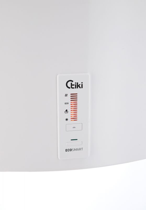 Водонагрівач електр. TIKI плаский FTG, 100л, 2кВт, ун. монтаж, електр. кер-ння, C, білий, 700154
