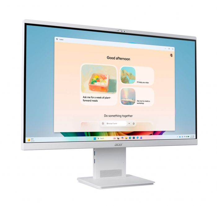 Комп'ютер персональний моноблок Acer Aspire S27B-UGMTL-H 27" FHD, Intel U7-155H, 32GB, F1TB, UMA, WiFi, кл+м, Lin, білий