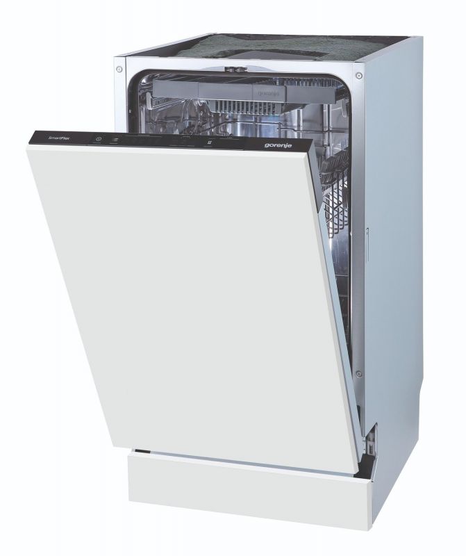 Посудомийна машина Gorenje вбудовувана, 11компл., D, 45см, інвертор, 3й кошик, білий