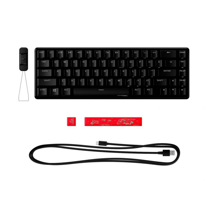 Клавіатура механічна HyperX Alloy Origins 65 67key, Red, USB-A, EN/UA, RGB, чорний