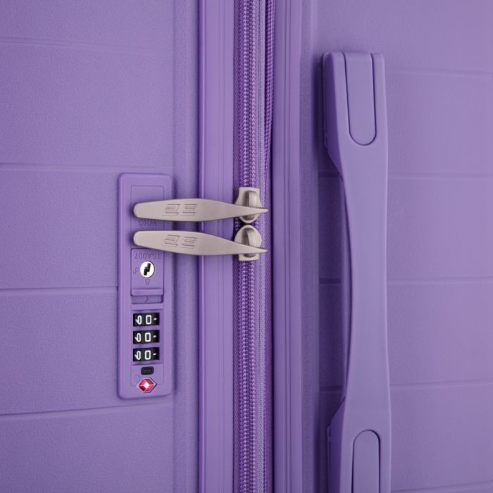 Валіза 2E, Aero, поліпропілен, середня, 63/78 л, TSA, 4 колеса, EXP, лавандовий
