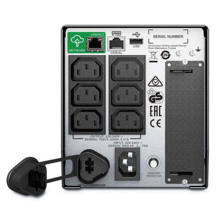 Джерело безперебійного живлення APC Smart-UPS 750VA/500W, LCD, USB, SmartConnect, 8xC13