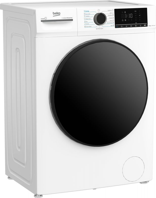 Прально-сушильна машина Beko фронтальна, 7(5)кг, 1400, D, 52см, дисплей, інвертор, пара, білий