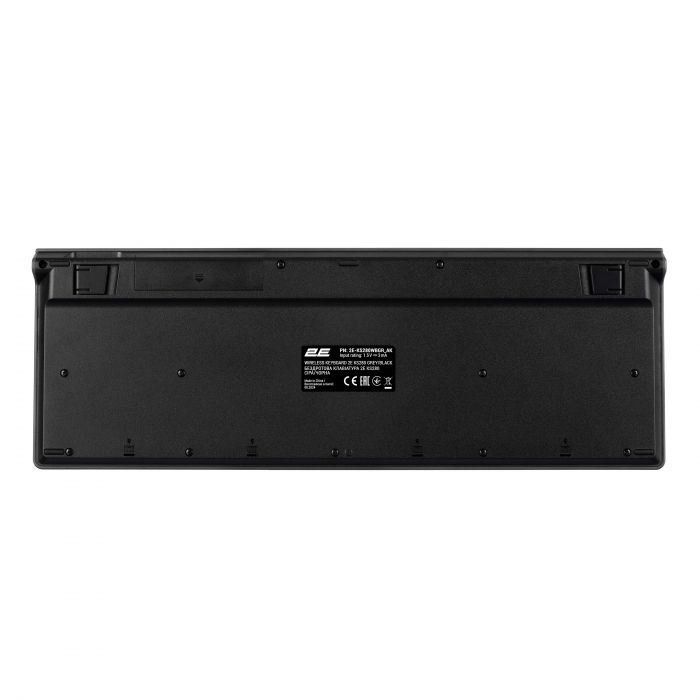 Клавіатура мембранна 2E KS280 120key, WL/BT, EN/UK/RU, silent, чорно-сіра