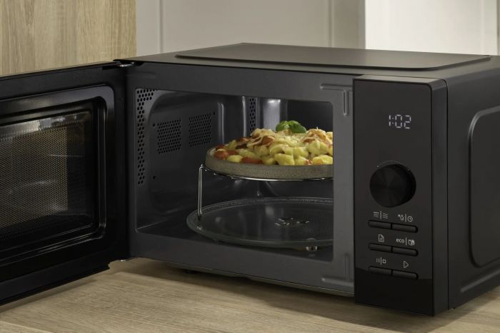 Мікрохвильова піч Gorenje, 20л, електр. керув., 800Вт, гриль, дисплей, 20 програм, інвертор, чорний