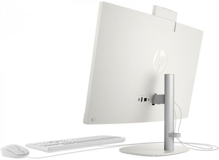 Комп'ютер персональний моноблок HP 240-G10 23.8" FHD IPS AG, Intel U7-155U, 16GB, F512GB, UMA, WiFi, кл+м, 2р, DOS, білий