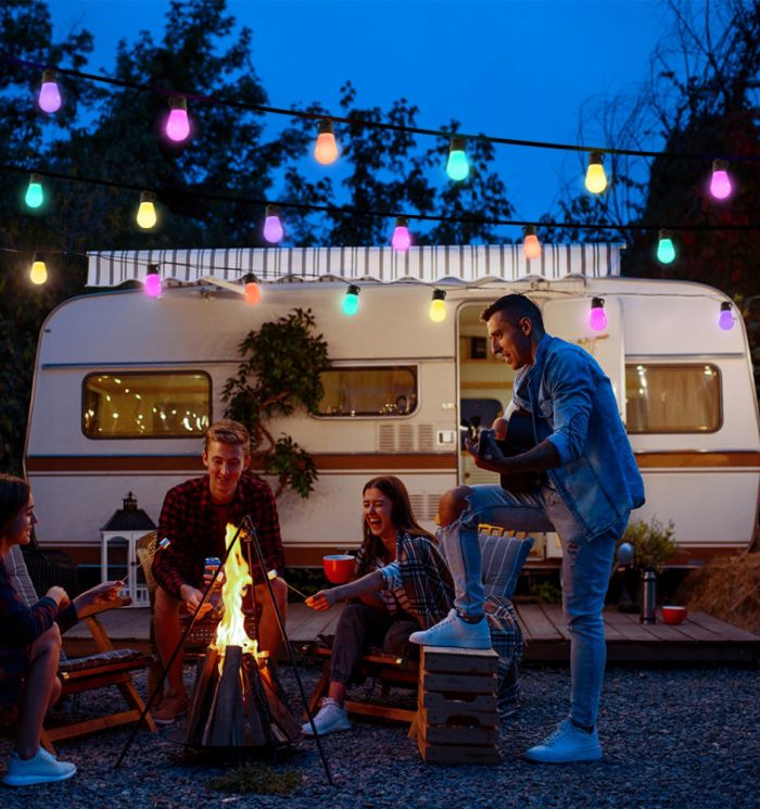 Набір світлодіодних ламп Govee H7020 LEB Bulb String Lights, 15м, RGBIC/Warm White, WI-FI/Bluetooth, чорний