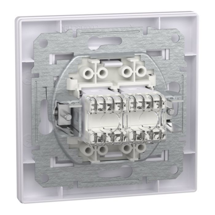 Розетка подвійна комп'ютерна rj45 Schneider Electric, Asfora (білий)