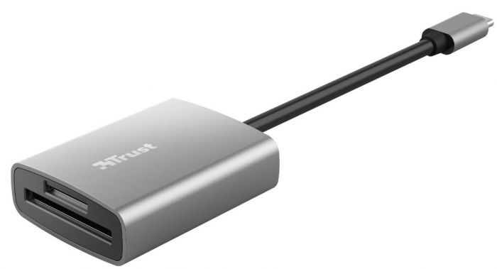 Кардрідер Trust Dalyx USB-С > SD/microSD, Алюміній, 0.08м, Сірий