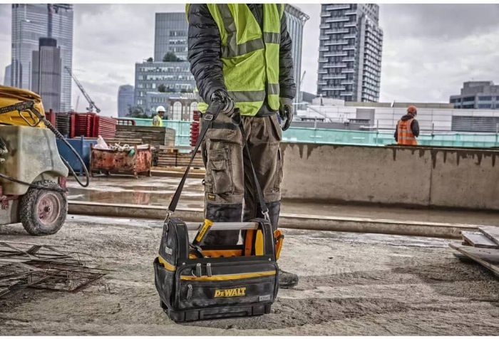 Сумка для інструменту DeWalt відкрита, жорстка конструкція, поліестер 1200D, 450x350x250мм