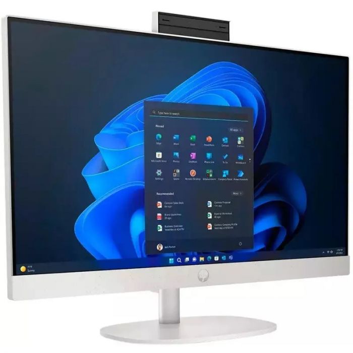 Комп'ютер персональний моноблок HP 245-G10 23.8" FHD IPS AG, AMD R5-7520U, 16GB, F512GB, UMA, WiFi, кл+м, 3р, Win11P, білий