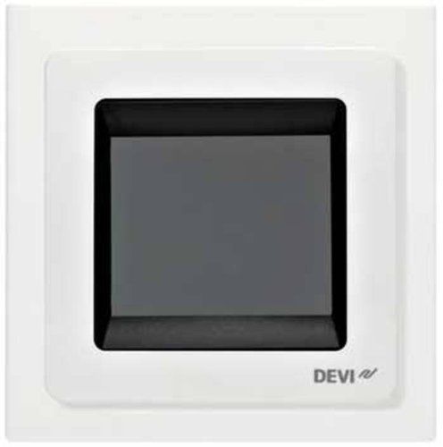 Терморегулятор Devi Devireg Touch 5...45 °C для теплої підлоги сенсорний вбудований дротовий датчик 16A 230В білий