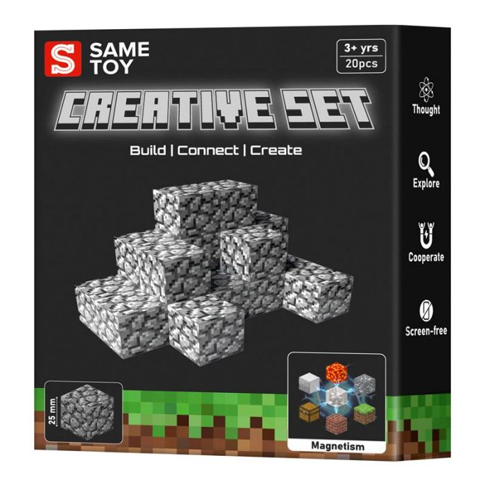 Магнітний конструктор Same Toy Creative Set Cobblestone 20ел
