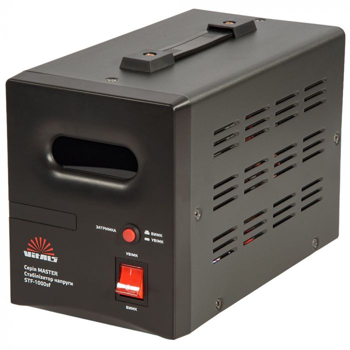 Стабілізатор напруги Vitals Master STF-1000sf 600Вт 1000ВА 100-260В однофазний 4.02кг