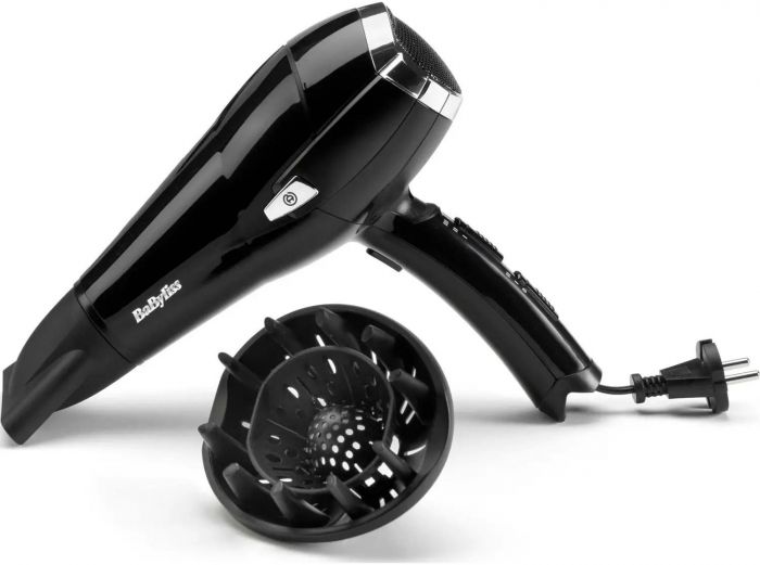 Фен Babyliss, 2000Вт, 3 режими, іоніз-я, хол. обдув, змотка шнура, чорний