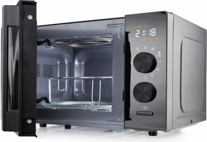 Мікрохвильова піч Gorenje, 20л, електр. керув., 800Вт, гриль, дисплей, 20 програм, інвертор, чорний