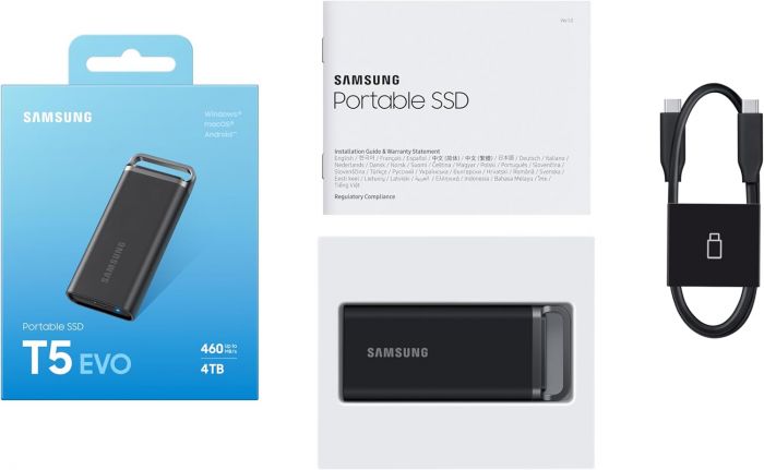 Портативний SSD Samsung 4TB USB 3.2 Gen 1 Type-C T5EVO